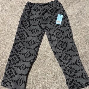 Cozy Gray Patterned Kids Pajama Bottoms